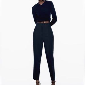 ZARA Black High Waist Pants Straight Leg Trouser